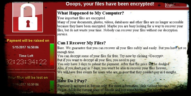 Virus, wannacry, ransomware, rimozione virus, riscatto virus